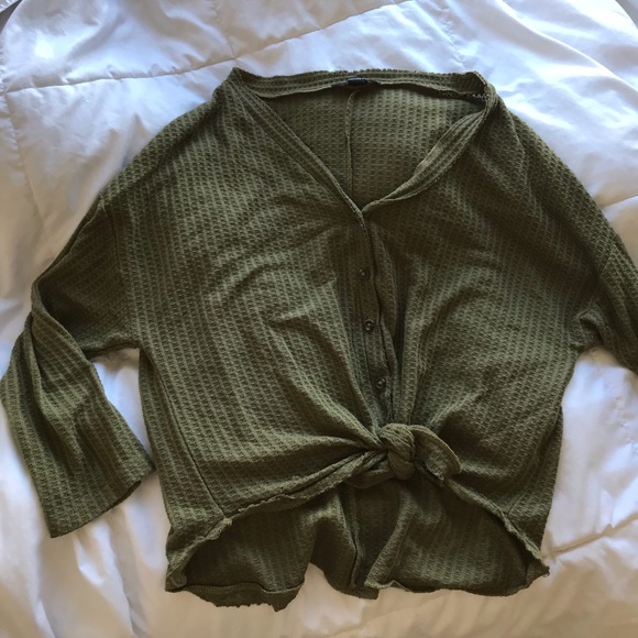 Button up tied cardigan - Picture 3 of 4